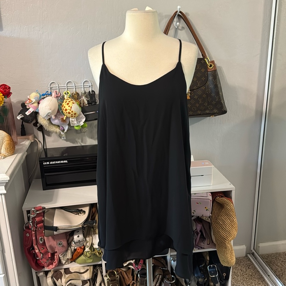 Forever 21 Black Flowy Mini Dress